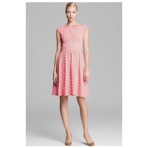Kate spade leora dress stripe pink white medium
